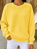 CLEARANCE SALE🔥Women's Waffle Knit Crewneck Sweatshirt