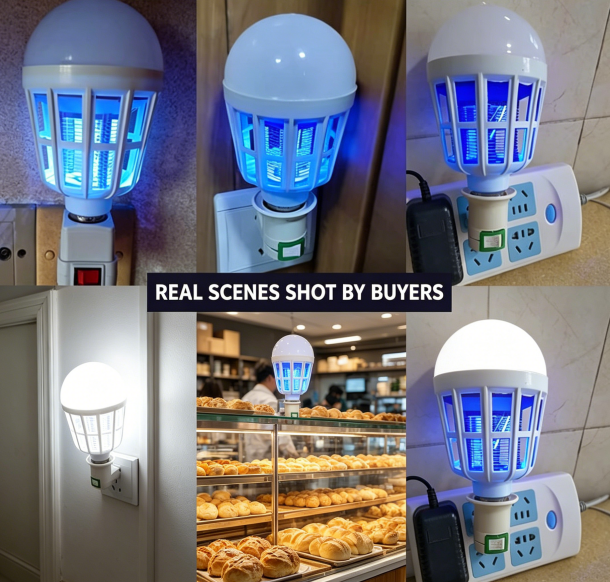 🔥New Hot Selling❤️‍🔥 LED Mosquito Killer Bulb – E27 Screw Base, Indoor/Outdoor Use