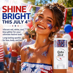 3-in-1 Patriotic Glow😍✨Red, White & Blue Glitter Body Stick