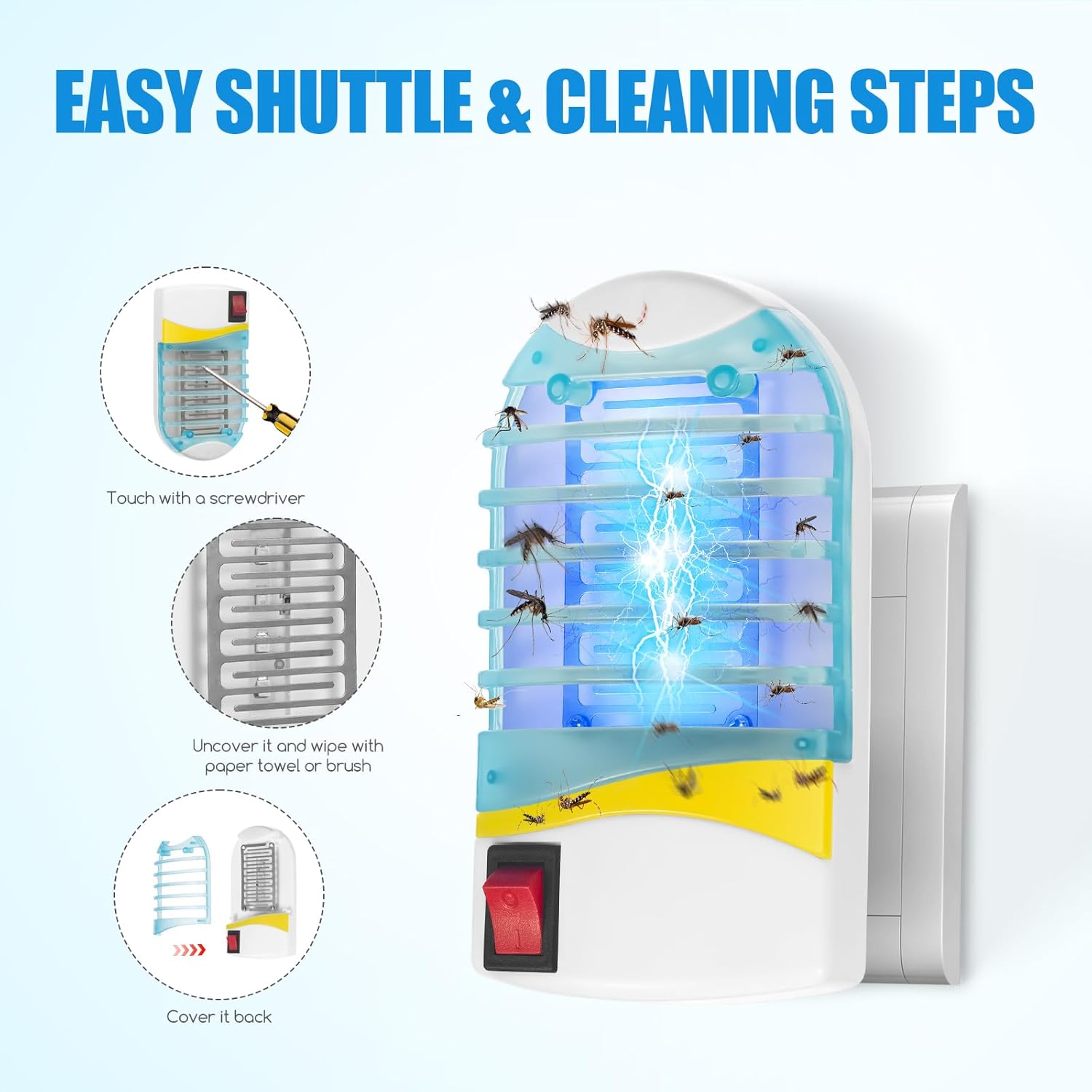 🔥LED Blue Light Trap Household Mosquito Killer Lamp