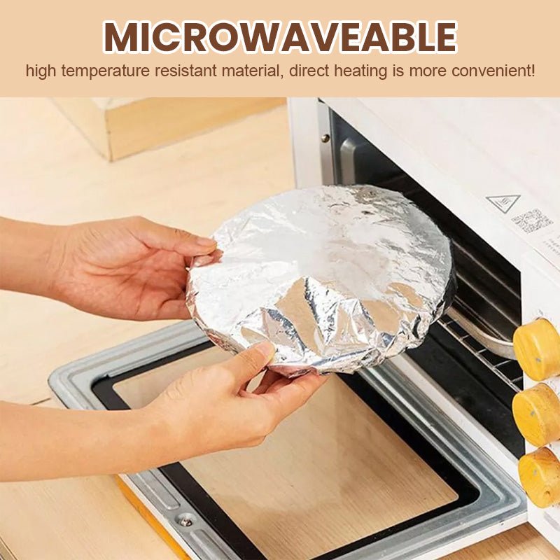🥳2026 HOT SALE🥳💞50K+ SOLD!🥡🍲 50% OFF! Aluminum Foil Heat-Retaining Cover – Locks heat for hours, microwave safe. Reusable, eco-friendly. Keep every meal hot! ♻️✨