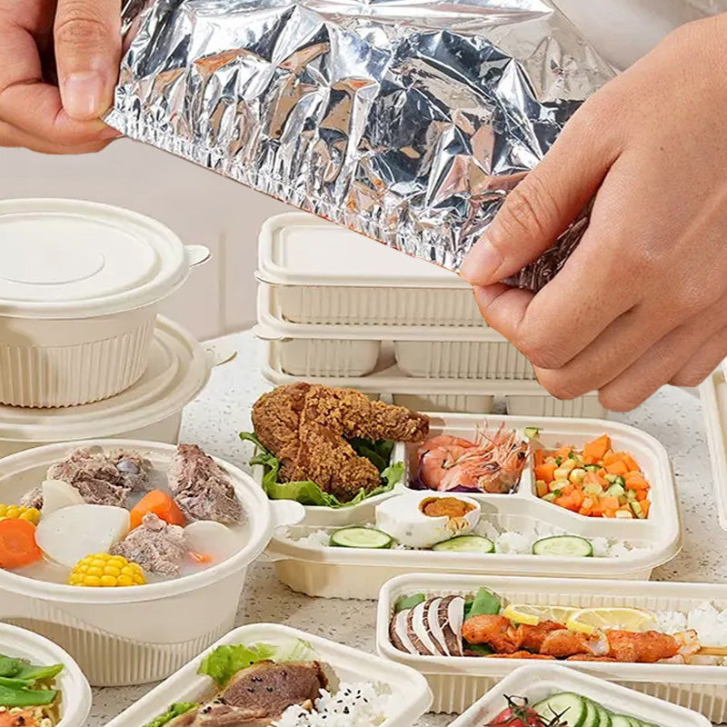 🥳2026 HOT SALE🥳💞50K+ SOLD!🥡🍲 50% OFF! Aluminum Foil Heat-Retaining Cover – Locks heat for hours, microwave safe. Reusable, eco-friendly. Keep every meal hot! ♻️✨