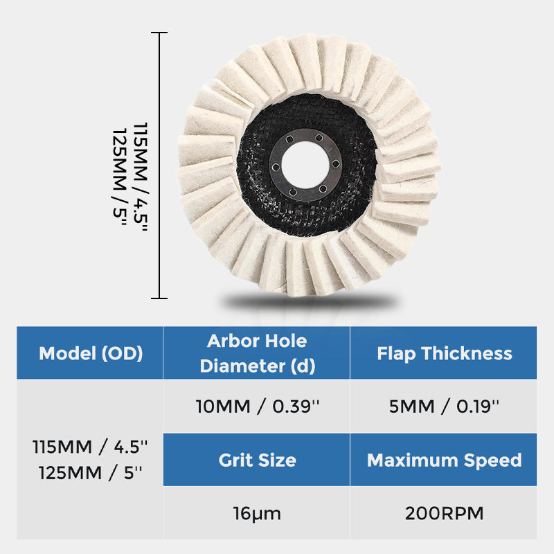 🎉BUY MORE GET MORE FREE🎁Wool Felt Flap Polishing Disc