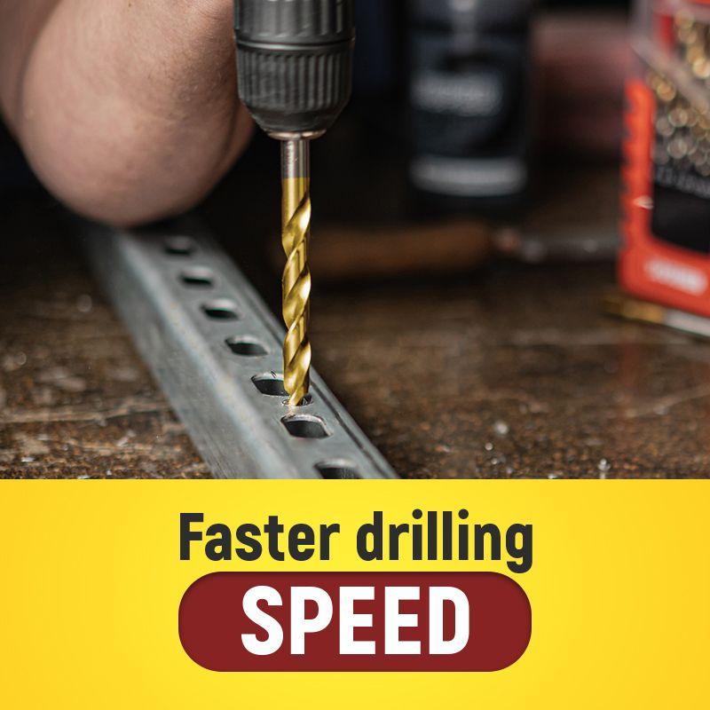 🔥Limited time 50% OFF!🔧 High-efficiency tool favored by veteran craftsmen!Factory Outlet-99pcs Titanium Coated Drill Bit Set