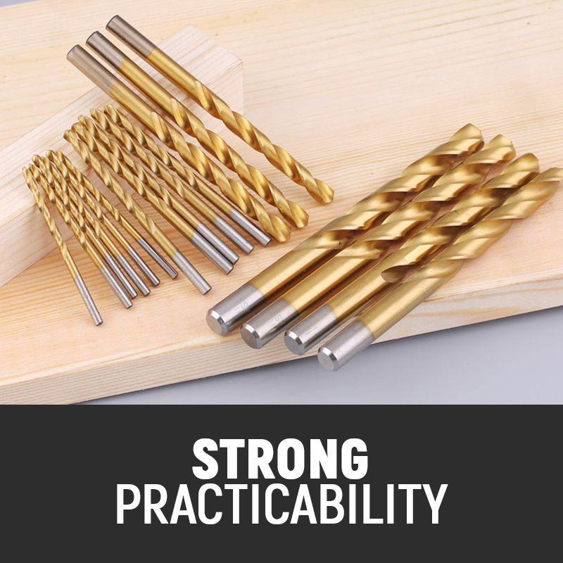 🔥Limited time 50% OFF!🔧 High-efficiency tool favored by veteran craftsmen!Factory Outlet-99pcs Titanium Coated Drill Bit Set
