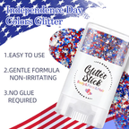 3-in-1 Patriotic Glow😍✨Red, White & Blue Glitter Body Stick