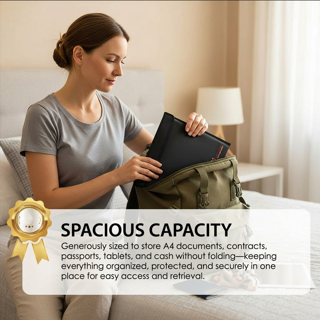 🔥💧Fireproof and Water-Resistant Document Bag