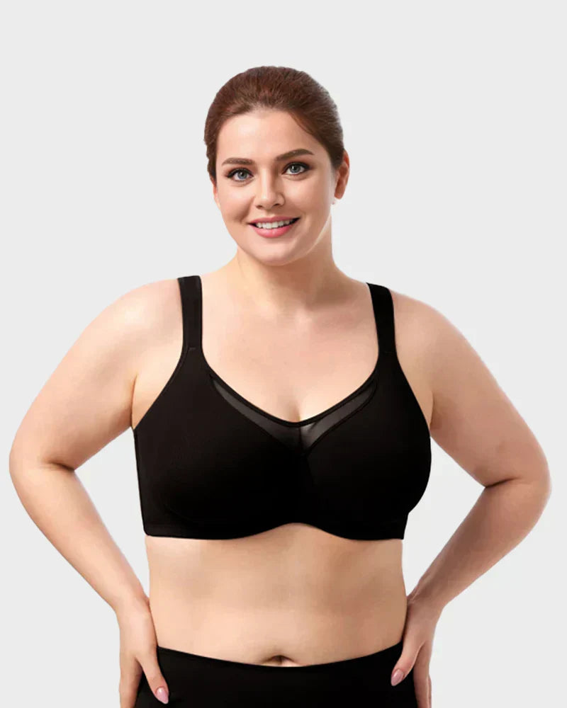 🏆 Last Day Special Price £9.77 ! 💐Women's Elegant Sheer Full Coverage Plus Size Bra