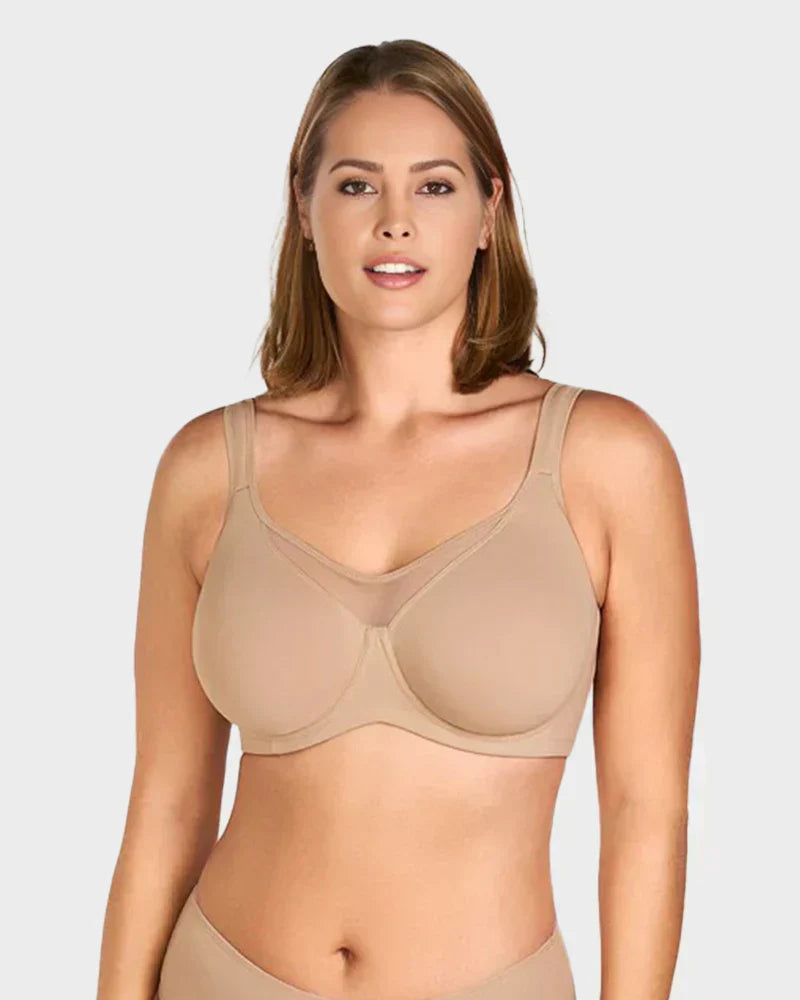 🏆 Last Day Special Price £9.77 ! 💐Women's Elegant Sheer Full Coverage Plus Size Bra