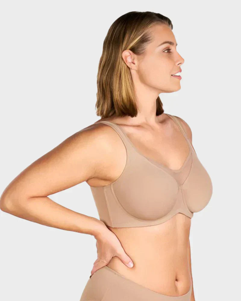 🏆 Last Day Special Price £9.77 ! 💐Women's Elegant Sheer Full Coverage Plus Size Bra