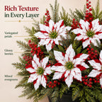 ❀Last Day 61% OFF🔥Christmas Poinsettia Planter Inserts