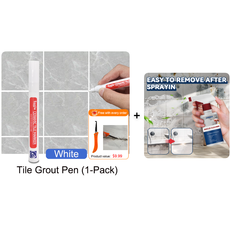 Pousbo®🖌️ Anti-Mould & Waterproof Joint Pen for Ceramic Tiles! 🧱
