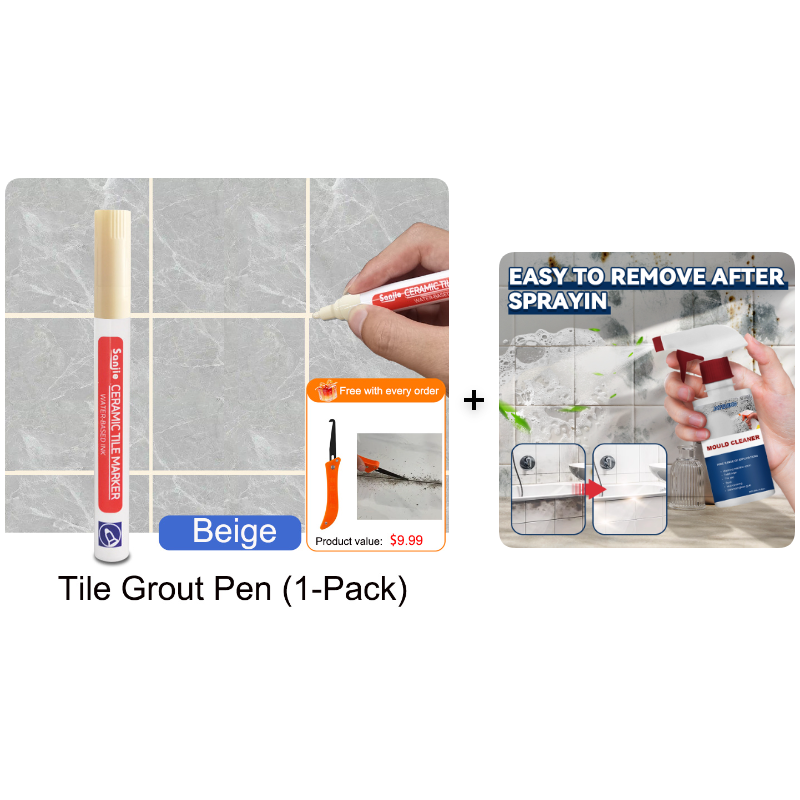 Pousbo®🖌️ Anti-Mould & Waterproof Joint Pen for Ceramic Tiles! 🧱