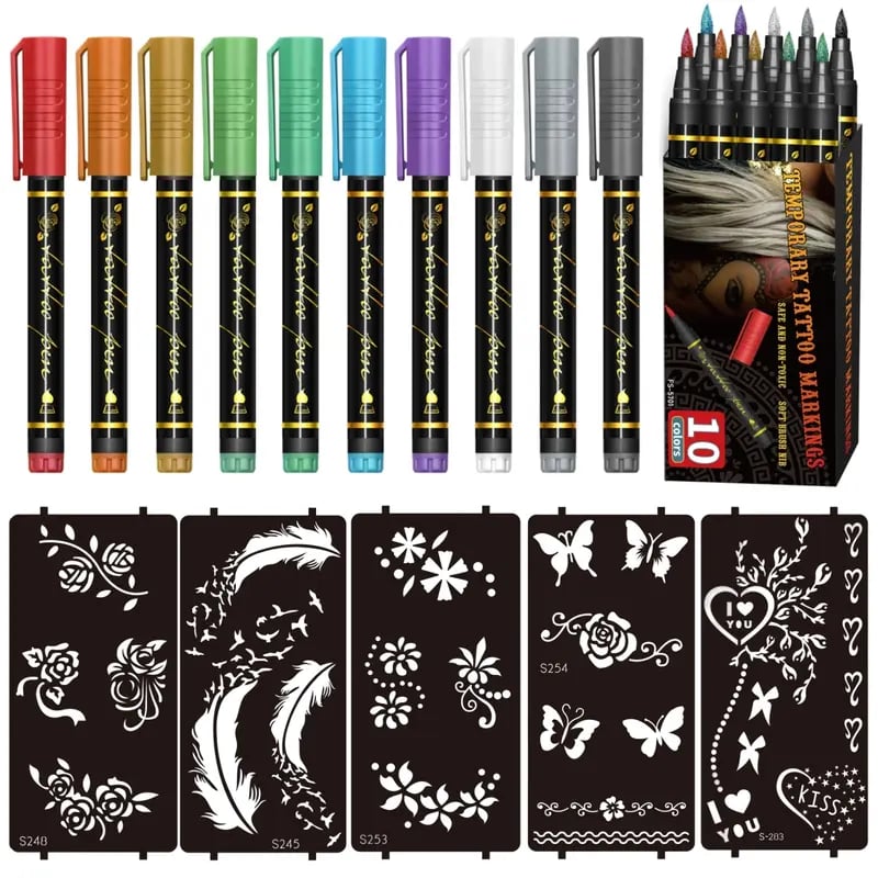 🔥Hot Sale 49% OFF🎨Perfect For Unique Body Art🔥Temporary Tattoo Markers for Skin