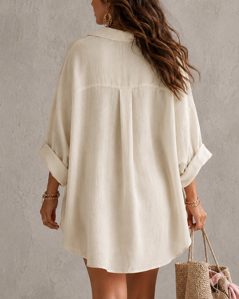 Cotton Linen Shirt & Shorts Set