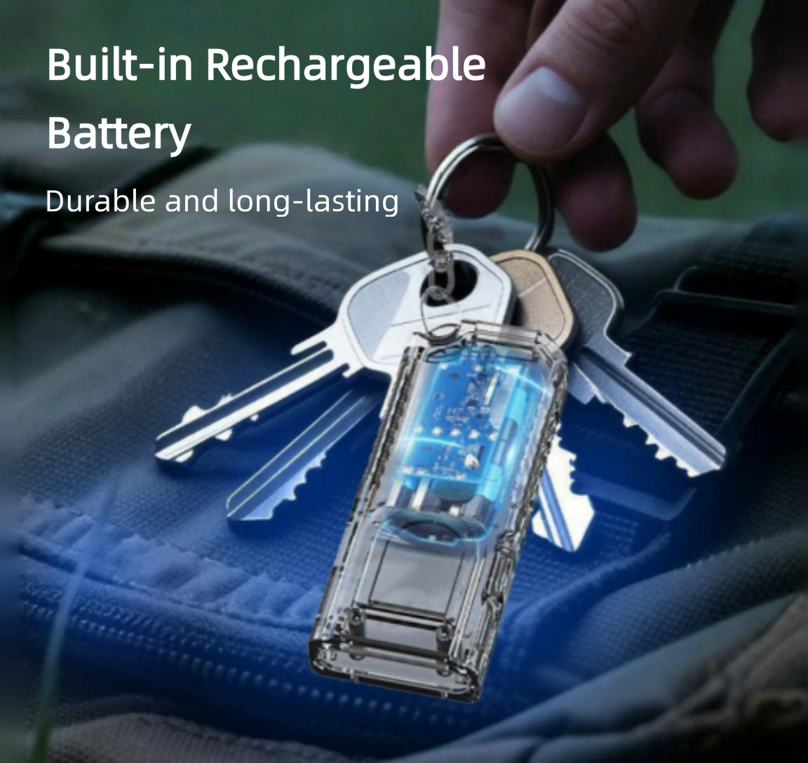 Mini Keychain Flashlight with Magnetic Base