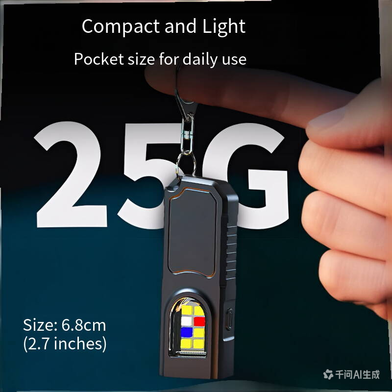 Mini Keychain Flashlight with Magnetic Base