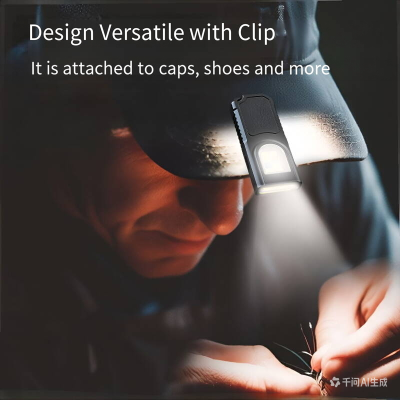 Mini Keychain Flashlight with Magnetic Base