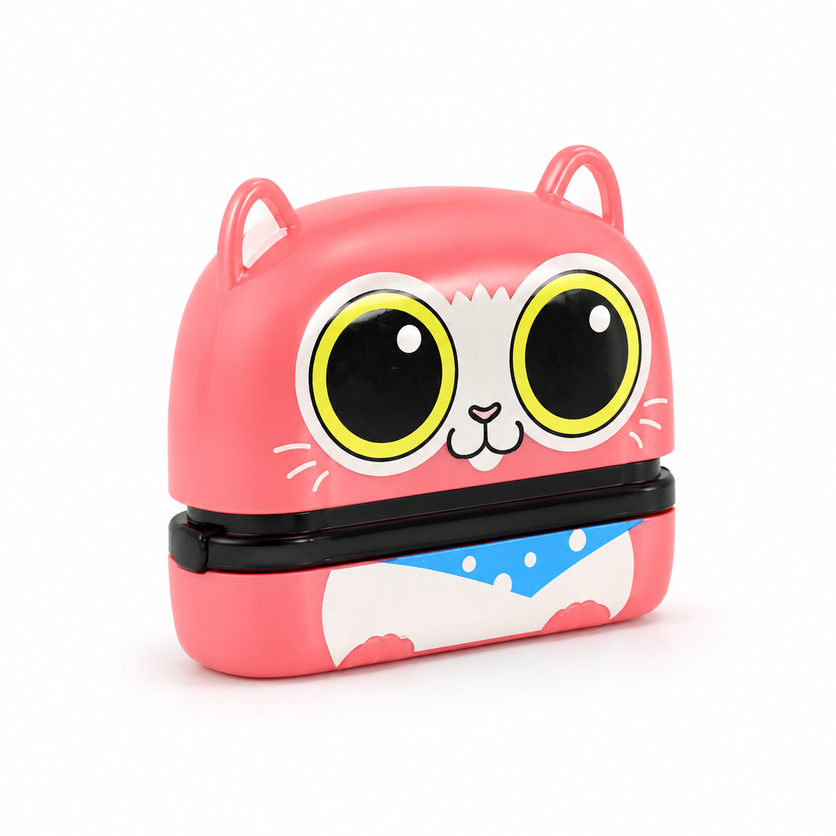 Coral Cat personalized name stamp