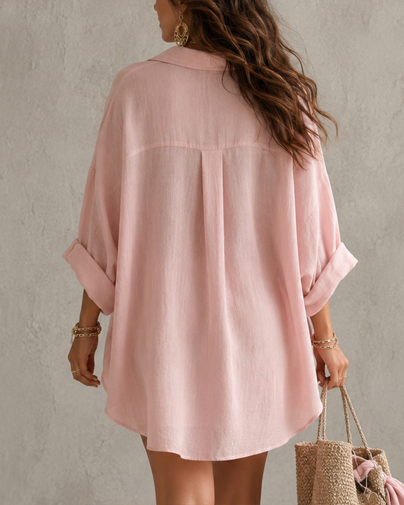 Cotton Linen Shirt & Shorts Set