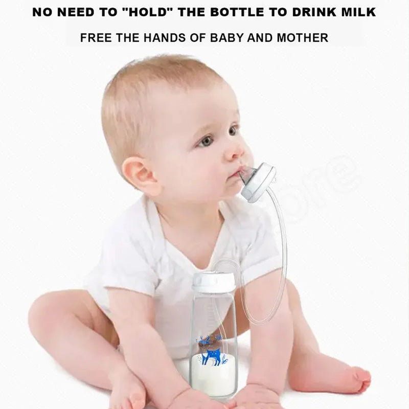 Professional Safe Silicone Bottle with Extended Straw