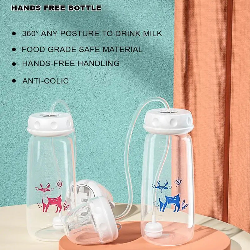 Professional Safe Silicone Bottle with Extended Straw