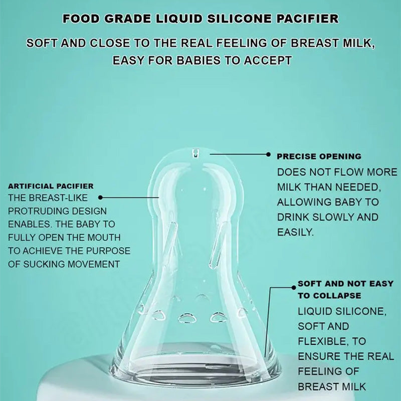 Professional Safe Silicone Bottle with Extended Straw
