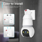 🔥All-New Upgrade✨4MP Light Bulb Security Camera 5G&2.4GHz Wireless Outdoor Indoor Camera with Night Vision