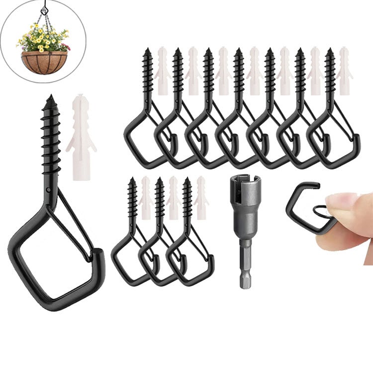 🛠️50% OFF NOW! 🔒 20Pcs Square Snap Clips Hooks – Secure Lock, Versatile & Durable for Bonsai, Lights & Decor ✨