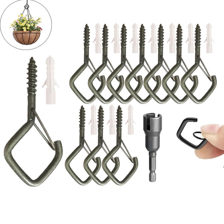 🛠️50% OFF NOW! 🔒 20Pcs Square Snap Clips Hooks – Secure Lock, Versatile & Durable for Bonsai, Lights & Decor ✨