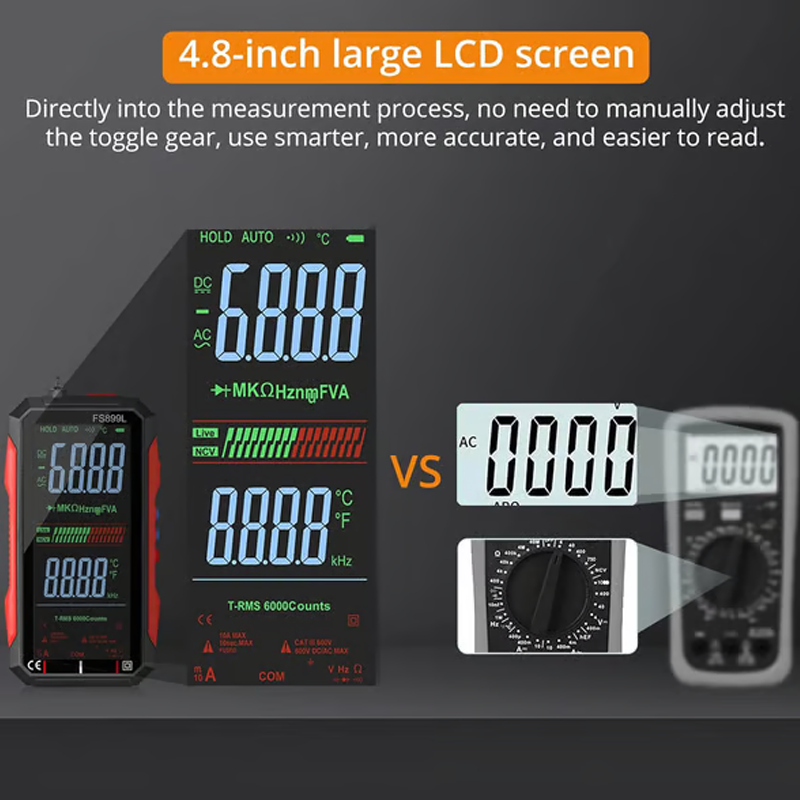 🔧 50% OFF NOW! ⚡ USB Rechargeable Digital Multimeter – Auto-Ranging, LCD Backlight & Portable Design 📏