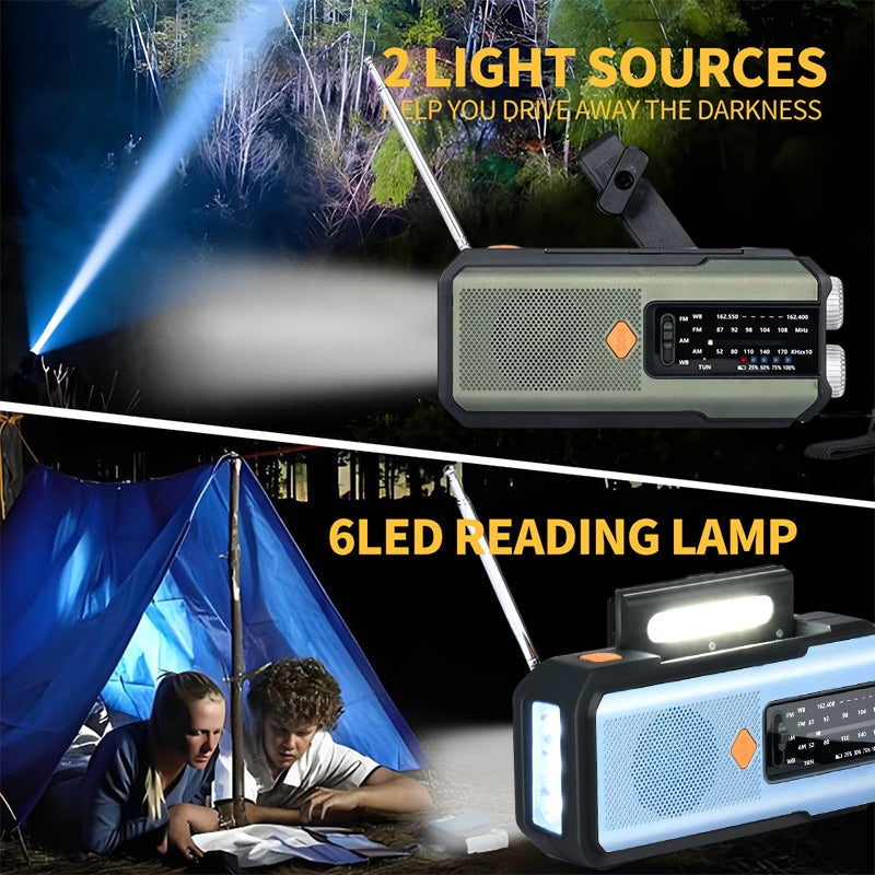 Solar Hand-Crank Emergency Weather Radio