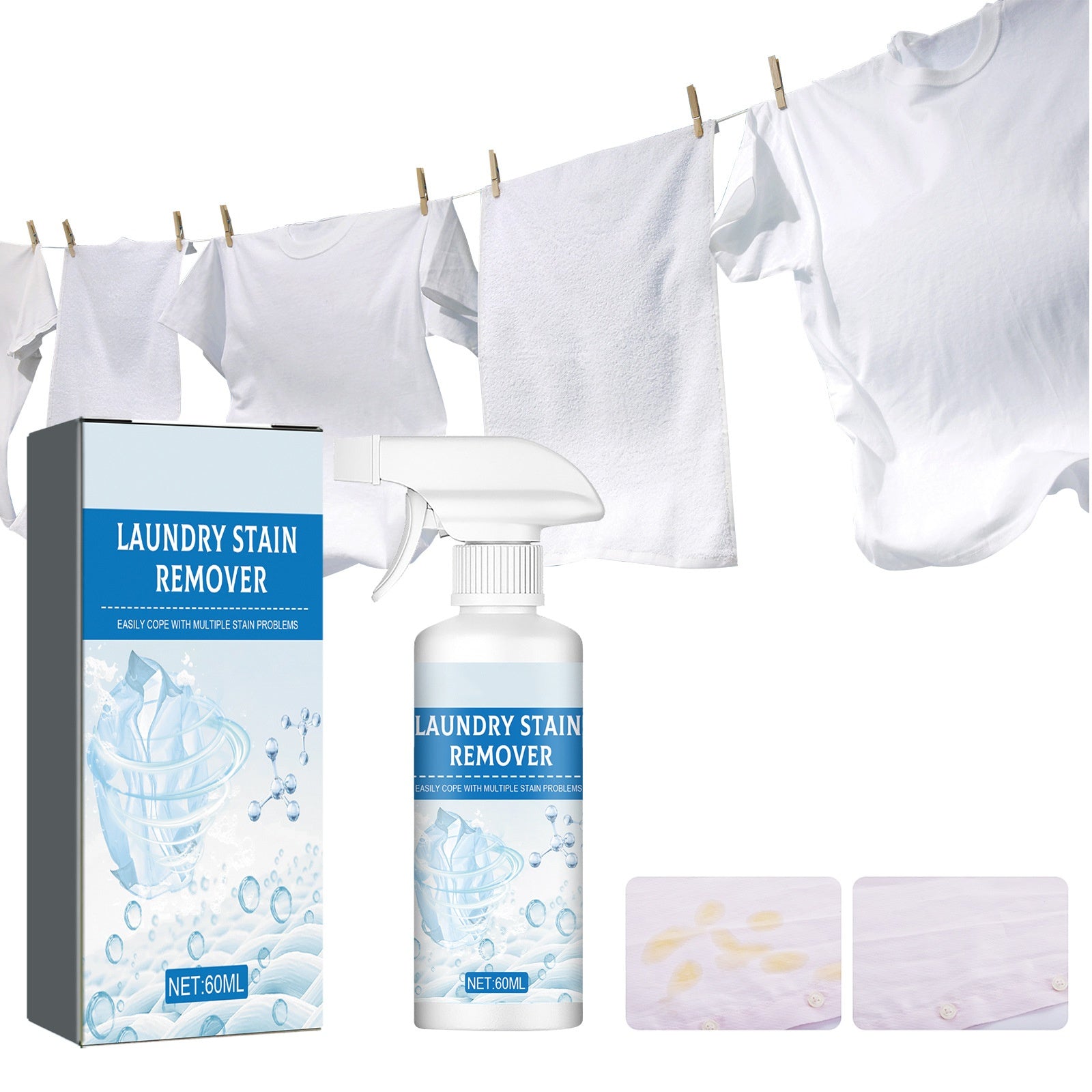 ✨️LAST DAY SALE: BUY 2 GET 1 FREE!!👚💦Powerful Laundry Stain Remover Spray