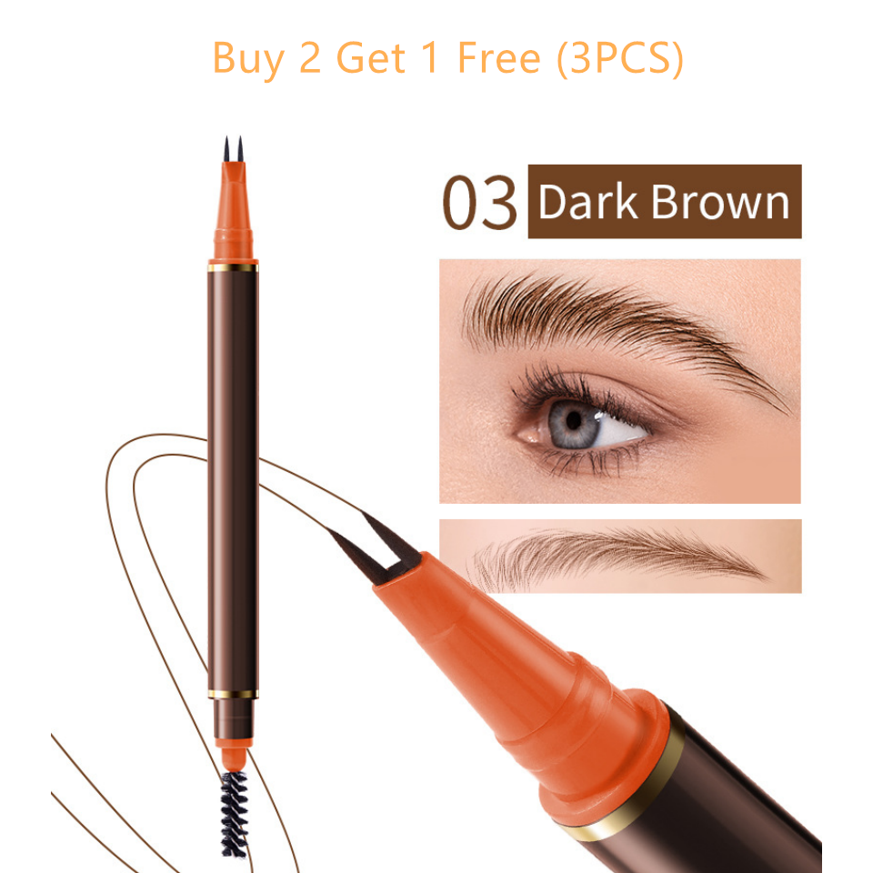 Dual-Ended 2-Fork Liquid Eyebrow Pen