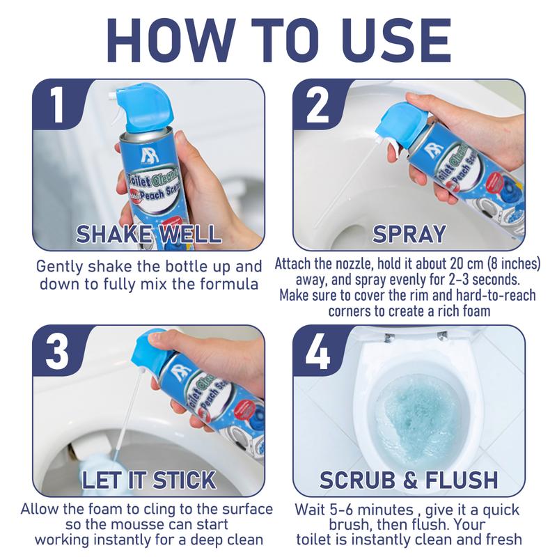 🥳2026 HOT SALE🥳💞50K+ SOLD!💥🧼✨ 50% OFF! Expanding Foam Toilet Cleaner – Reaches hidden corners, removes stains & odors. Leaves a light peach scent. Hygienic & effective. 🍑🛡️
