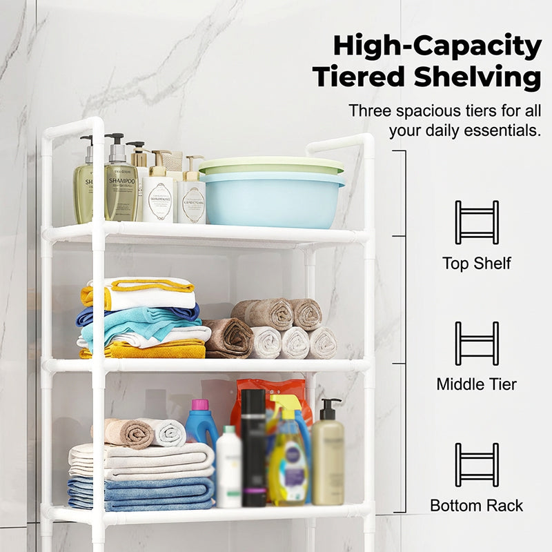 No-Drill Bathroom & Laundry Organizer Shelf
