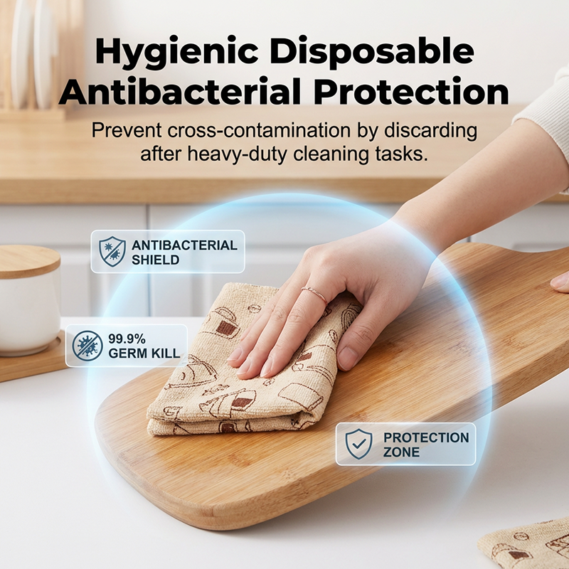 Antibacterial Tear-Off Wipes for Wet & Dry Use