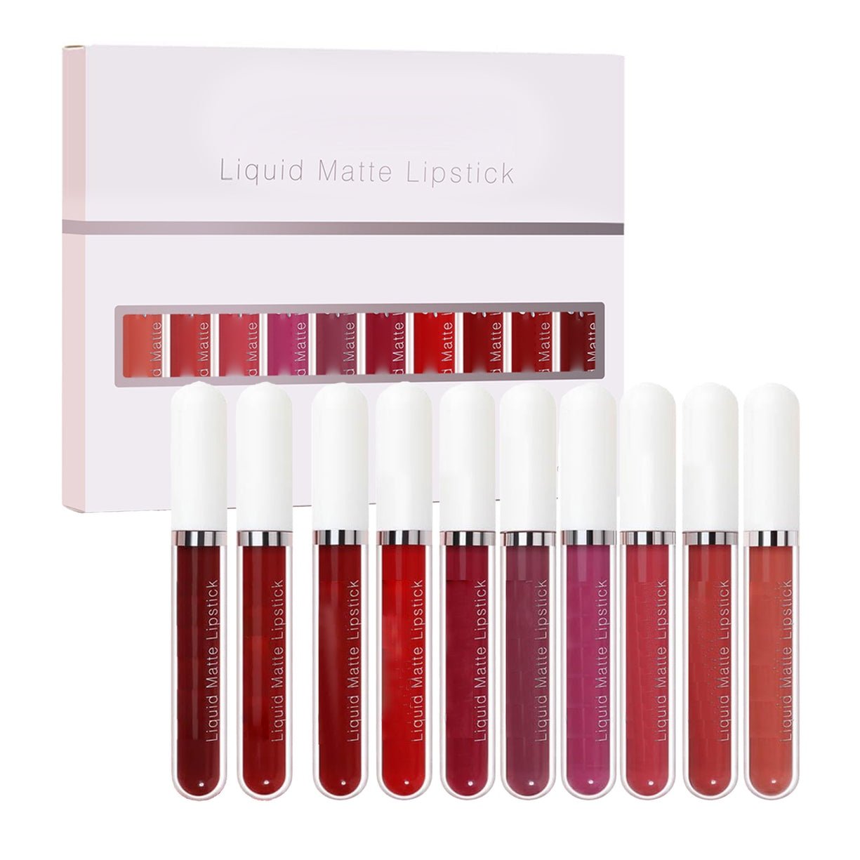 💝10Pcs Matte Waterproof  Long Lasting Lip Gloss