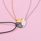 3-Piece Sun, Moon & Star Friendship Necklace Set