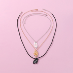 3-Piece Sun, Moon & Star Friendship Necklace Set