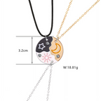 3-Piece Sun, Moon & Star Friendship Necklace Set