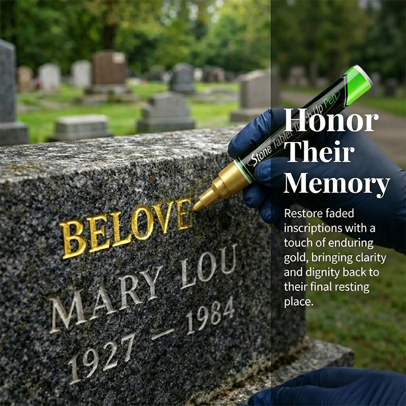 🐦Golden Tombstone Marker Pen for Restoring Faded Grave Inscriptions