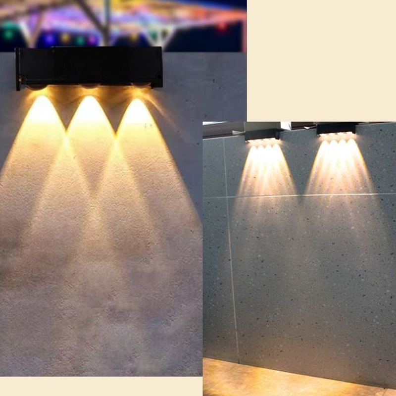 Multi-Color Outdoor Solar Wall Light