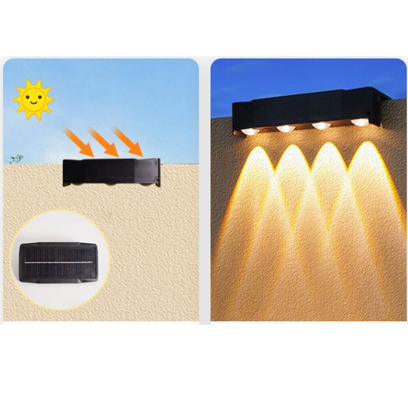 Multi-Color Outdoor Solar Wall Light