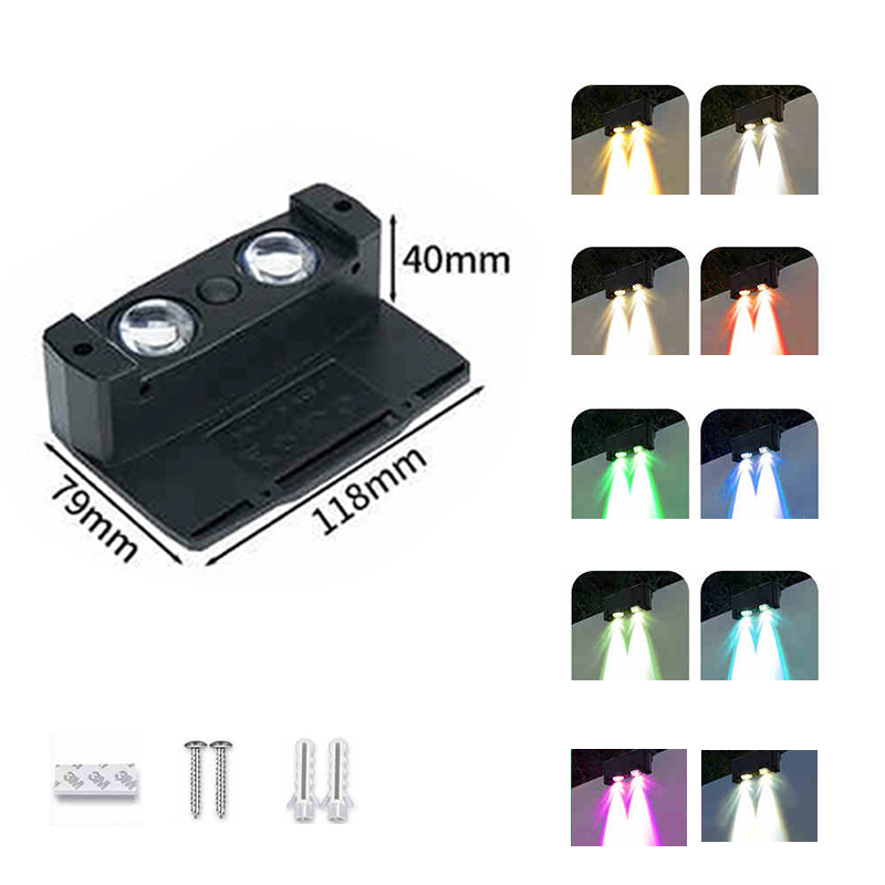 Multi-Color Outdoor Solar Wall Light