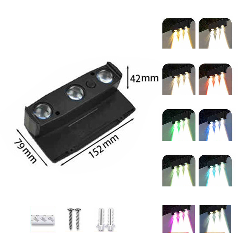 Multi-Color Outdoor Solar Wall Light