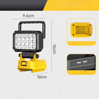 ⏳LIMITED TIME: 50% OFF!💡180° Rotatable LED Work Light – With Dual USB Power Bank Function – Rugged & Cordless – Universal Battery Compatibility – For Garage, Construction & Camping