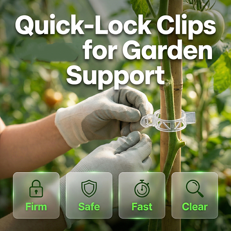 100 PCS Quick-Lock Plant Support Clips