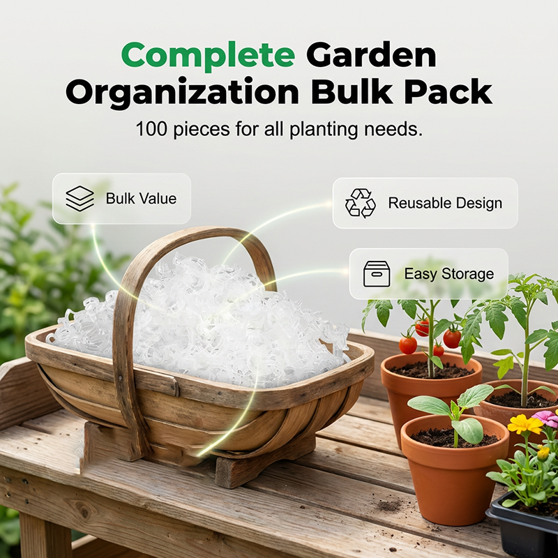 100 PCS Quick-Lock Plant Support Clips