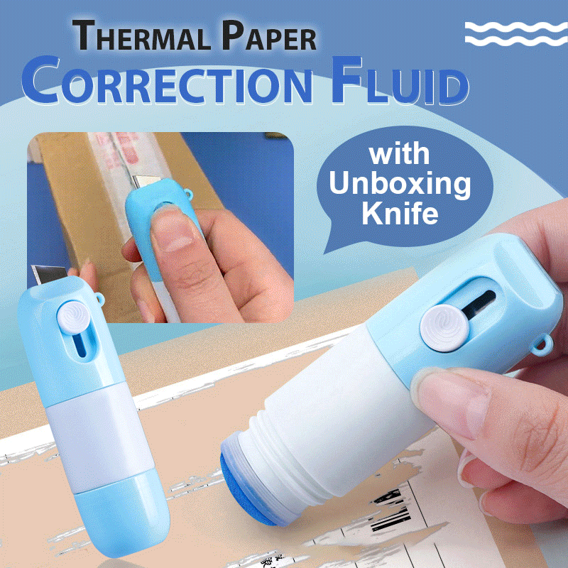 ⚡BUY 1 GET 1 FREE⚡Thermal Paper Correction Fluid with Unboxing Knife